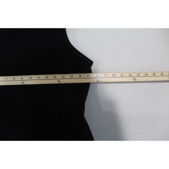 Eddie Bauer Men Black Fleece Vest Mock Neck Full Zip - Picture 6 of 7